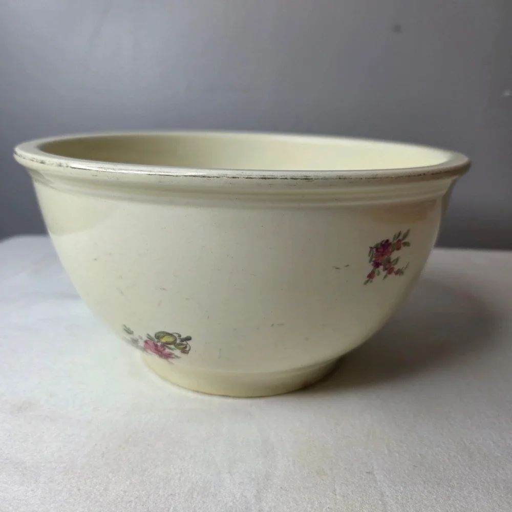 Vtg Kitchen Kraft Priscilla OvenServe USA Floral Ceramic Mixing Bowl 9
